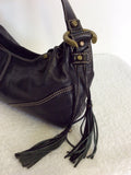 FRANCESCO BIASIA BLACK LEATHER SHOULDER BAG - Whispers Dress Agency - Sold - 4