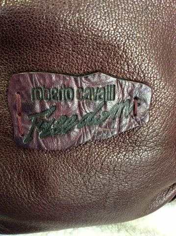 ROBERTO CAVALLI DARK PURPLE LEATHER STUDDED TRIM SHOULDER BAG - Whispers Dress Agency - Shoulder Bags - 4