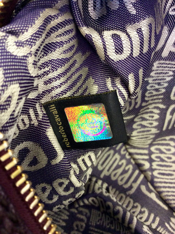 ROBERTO CAVALLI DARK PURPLE LEATHER STUDDED TRIM SHOULDER BAG - Whispers Dress Agency - Shoulder Bags - 6