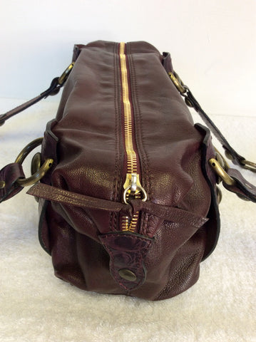 ROBERTO CAVALLI DARK PURPLE LEATHER STUDDED TRIM SHOULDER BAG - Whispers Dress Agency - Shoulder Bags - 3