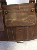 FRANCESCO BIASIA BROWN LEATHER HAND/SHOULDER BAG - Whispers Dress Agency - Shoulder Bags - 2