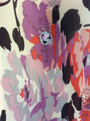 HOBBS SILK FLORAL PRINT SKIRT SIZE 8