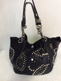 JIMMY CHOO BLACK LARGE LEATHER STUDDED SHOULDER BAG - Whispers Dress Agency - Shoulder Bags - 3