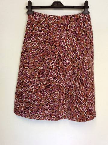 HOBBS PRINT COTTON A LINE SKIRT SIZE 8