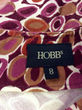 HOBBS PRINT COTTON A LINE SKIRT SIZE 8