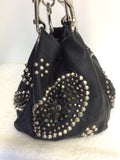 JIMMY CHOO BLACK LARGE LEATHER STUDDED SHOULDER BAG - Whispers Dress Agency - Shoulder Bags - 4