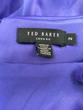 BRAND NEW TED BAKER PURPLE PLEATED REAR SKIRT SIZE 2 UK 10/12