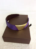 LOUIS VUITTON RARE BROWN MONOGRAM WITH PURPLE & GOLD HEADBAND - Whispers Dress Agency - Sold - 2