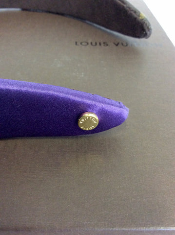 LOUIS VUITTON RARE BROWN MONOGRAM WITH PURPLE & GOLD HEADBAND - Whispers Dress Agency - Sold - 3