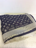 LOUIS VUITTON MONOGRAM DENIM SILK & WOOL SHAWL - Whispers Dress Agency - Sold - 3