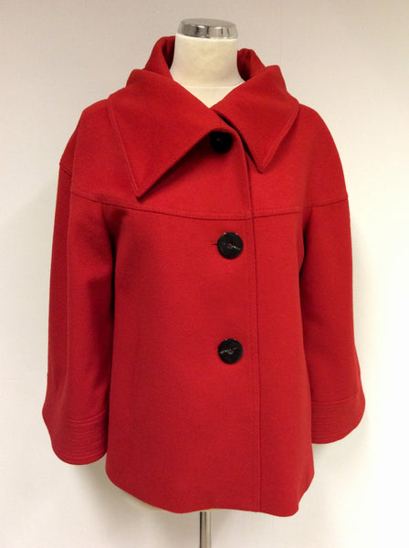 ZARA WOMAN RED WOOL BLEND JACKET SIZE L - Whispers Dress Agency - Sold - 1