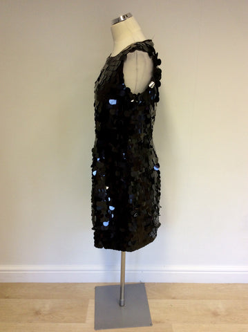 BRAND NEW HOBBS BLACK SEQUINNED COCKTAIL DRESS SIZE 14 - Whispers Dress Agency - Womens Dresses - 2