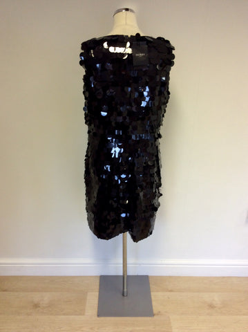 BRAND NEW HOBBS BLACK SEQUINNED COCKTAIL DRESS SIZE 14 - Whispers Dress Agency - Womens Dresses - 3