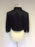 DEBUT BLACK MATT SATIN BOLERO OCCASION JACKET - Whispers Dress Agency - Womens Coats & Jackets - 2