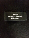 COAST BLACK ITALIAN WOOL CAPE STYLE JACKET SIZE 14 - Whispers Dress Agency - Sold - 5