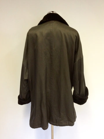CERRUTI CLUB BROWN FAUX FUR TRIM JACKET SIZE 10 - Whispers Dress Agency - Womens Coats & Jackets - 5