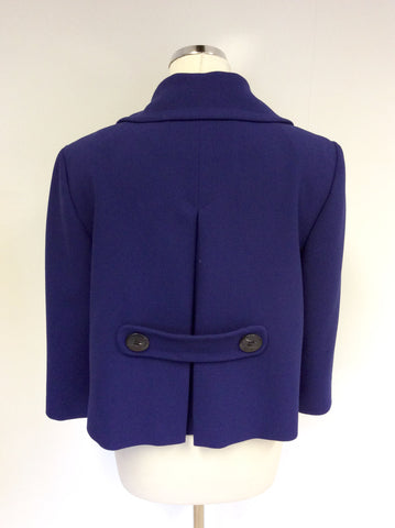 RONIT ZILKHA LONDON BLUE DOUBLE BREASTED JACKET SIZE 14 - Whispers Dress Agency - Womens Coats & Jackets - 3