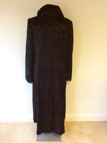 COAST BLACK FAUX FUR LONG OCCASION COAT SIZE 14 - Whispers Dress Agency - Womens Coats & Jackets - 4