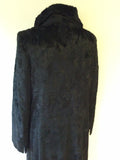 COAST BLACK FAUX FUR LONG OCCASION COAT SIZE 14 - Whispers Dress Agency - Womens Coats & Jackets - 5
