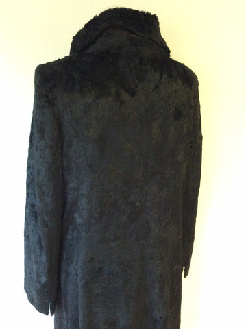 COAST BLACK FAUX FUR LONG OCCASION COAT SIZE 14 - Whispers Dress Agency - Womens Coats & Jackets - 5