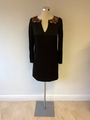 MONSOON BLACK & BRONZE SEQUINED JEWEL TRIM OCCASION DRESS SIZE 8 - Whispers Dress Agency - Womens Dresses - 1