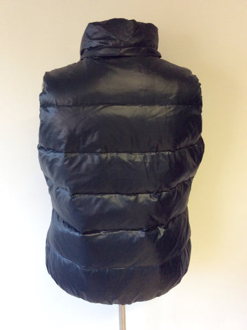 JOULES DARK BLUE DETACHABLE FAUX FUR HOOD PADDED FEATHER & DOWN BODY WARMER SIZE 16 - Whispers Dress Agency - Sold - 5