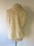 PER UNA CREAM FAUX FUR GILET SIZE M - Whispers Dress Agency - Womens Gilets & Body Warmers - 3