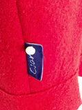 CSAR RED WOOL FRILL EDGE TRIM JACKET SIZE 38 UK 10 - Whispers Dress Agency - Sold - 3