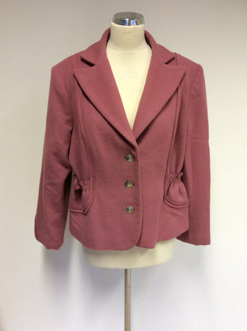 PER UNA ROSE PINK WOOL BLEND JACKET SIZE 18 - Whispers Dress Agency - Womens Coats & Jackets - 1