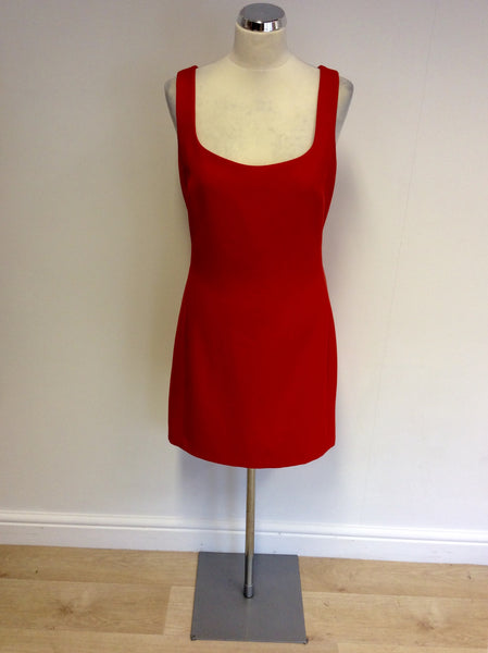 ARMANI EXCHANGE RED SHIFT DRESS SIZE 16 - Whispers Dress Agency - Womens Dresses - 1
