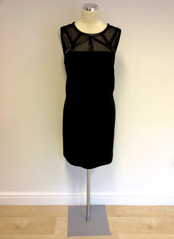 COAST BLACK BEADED SPECIAL OCCASION PENCIL DRESS SIZE 16 - Whispers Dress Agency - Womens Dresses - 1