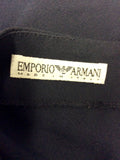 EMPORIO ARMANI NAVY BLUE CAP SLEEVE PENCIL DRESS SIZE 44 UK 12 - Whispers Dress Agency - Sold - 4