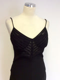 LA PERLA BLACK STRAPPY LACE TRIM COCKTAIL DRESS SIZE 42 UK 10