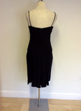 LA PERLA BLACK STRAPPY LACE TRIM COCKTAIL DRESS SIZE 42 UK 10