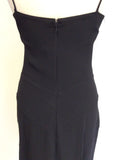 LA PERLA BLACK STRAPPY LACE TRIM COCKTAIL DRESS SIZE 42 UK 10
