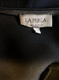 LA PERLA BLACK STRAPPY LACE TRIM COCKTAIL DRESS SIZE 42 UK 10