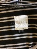 DESIGNER NICOLE MILLER  BLACK & GREY STRIPE DRESS SIZE M - Whispers Dress Agency - Womens Dresses - 6