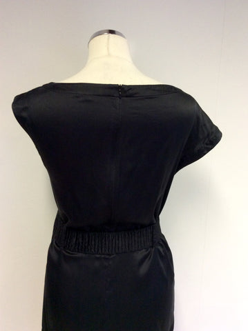 KAREN MILLEN BLACK & MULTI COLOURED PRINT SILK DRESS SIZE 10 - Whispers Dress Agency - Womens Dresses - 6