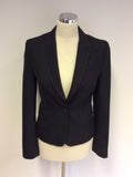 WHISTLES BLACK STITCH TRIM SKIRT SUIT SIZE 8 - Whispers Dress Agency - Sold - 2