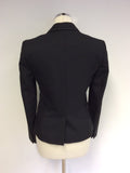 WHISTLES BLACK STITCH TRIM SKIRT SUIT SIZE 8 - Whispers Dress Agency - Sold - 4