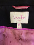 WHISTLES BLACK STITCH TRIM SKIRT SUIT SIZE 8 - Whispers Dress Agency - Sold - 6