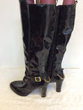 BRAND NEW BRONX DARK GREEN PATENT LEATHER BOOTS SIZE 3.5/36