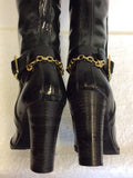 BRAND NEW BRONX DARK GREEN PATENT LEATHER BOOTS SIZE 3.5/36