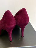 BRAND NEW OFFICE DEEP PINK SUEDE PEEPTOE HEELS SIZE 7/40