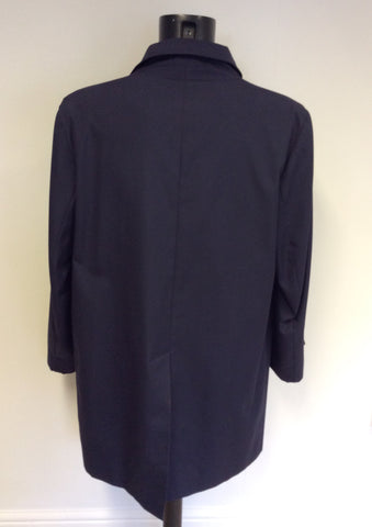 DRIWAY NAVY BLUE SHOWER RESIST MAC/ JACKET SIZE L