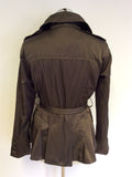 ZARA WOMAN BROWN TIE BELT JACKET SIZE S