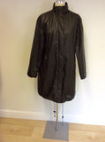 UNITED COLOURS OF BENETTON BROWN WAX COATED COAT SIZE S