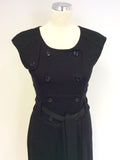 BANANA REPUBLIC BLACK WRAP AROUND TIE BELT DRESS SIZE 10