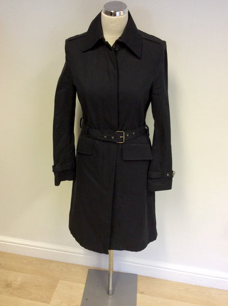 VICTOR VICTORIA CHARCOAL  COTTON TRENCH COAT/MAC SIZE 38 UK 10