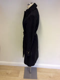 VICTOR VICTORIA CHARCOAL  COTTON TRENCH COAT/MAC SIZE 38 UK 10